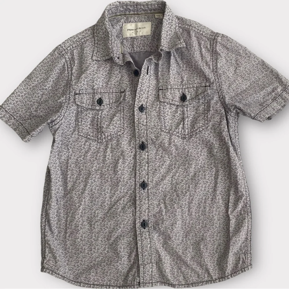 Paper Denim & Cloth Boys Child Button Up Shirt Size 5 100% Cotton Preppy